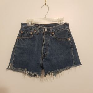 Levi's 501 High Waisted Cut Off Shorts